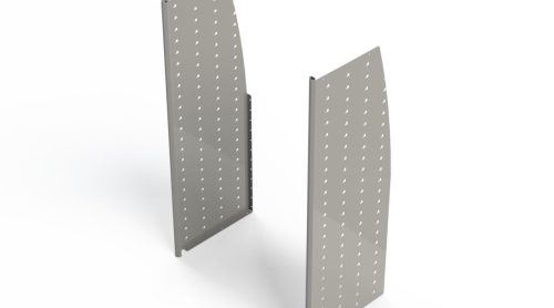 Upright Standard Curv1200x400 Pair1.2ZA for Jaram Edgetech Shelving Kit (10283-01-12)