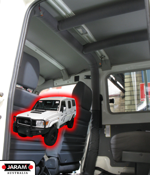 Toyota 78 Series Troop Carrier Internal Roll Cage – Jaram Red Dirt Internal ROPS (under 4500kg GVM)