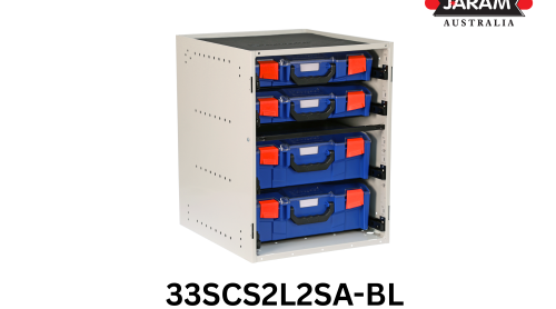 StorageTek Cabinet Kits with 2 large + 2 small cases (33SCS2L2SA-BL)