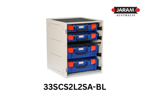 StorageTek Cabinet Kits with 2 large + 2 small cases (33SCS2L2SA-BL)