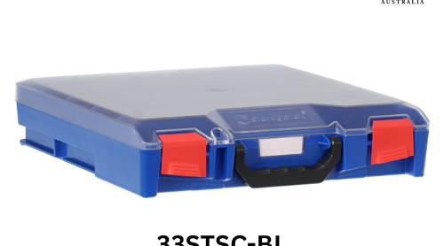 Storagetek Case Small PC Clear Lid-Blue (33STSC-BL)