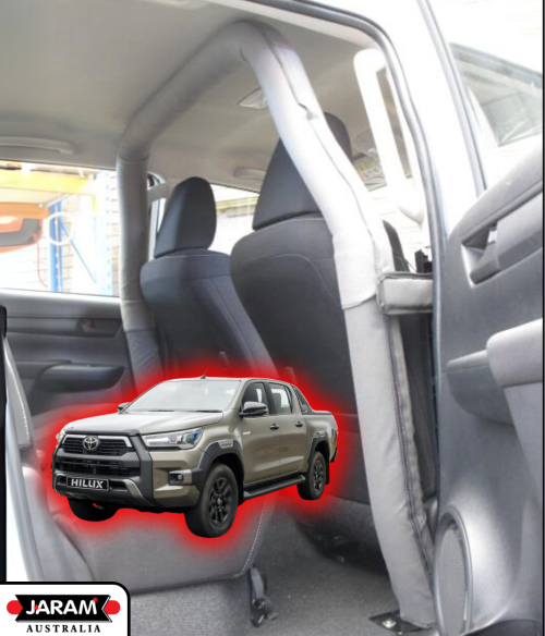 Toyota Hilux Dual Cab 8th Gen (10/2015-Current) Front Full Padding ROPS – Jaram Red Dirt Internal ROPS (Under 4500kg GVM)