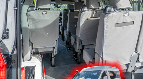 Toyota H32 Commuter Bus (2019-Current) Rear Full Padding ROPS – Jaram Red Dirt Internal ROPS (under 4500kg GVM)